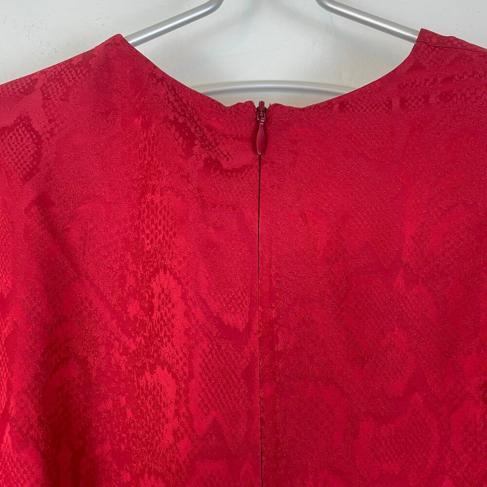 SANDRO Red Short python-effect jacquard dress sna… - image 7